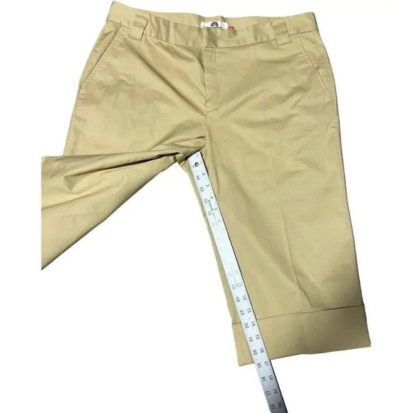 Women's Weatherproof Garment Company Cuffed Capri Khaki Chino Size 14 - Picture 4 of 8